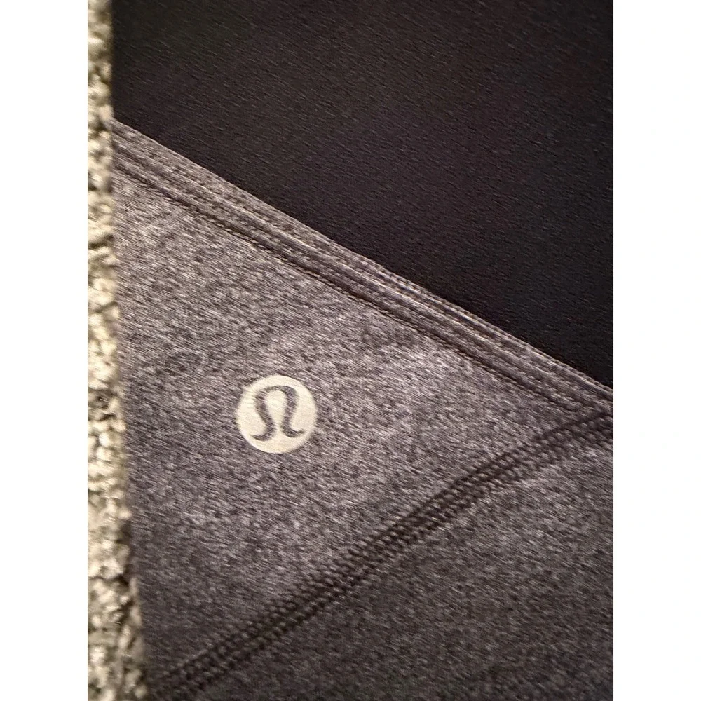 Lululemon Athletica Leggings Womens 10 Gray Black Mesh Panel Crop Pants LW6AVL‎